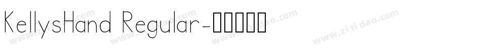 KellysHand Regular字体转换